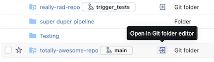 Open Git folder editor
