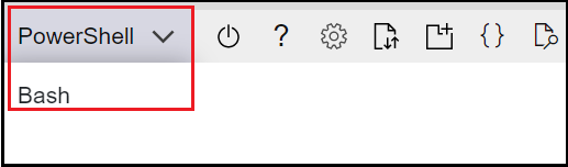 Wählen Sie die CLI aus, die Sie in Cloud Shell verwenden möchten.