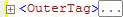 XML code showing all three tags hidden XML code showing all three tags hidden