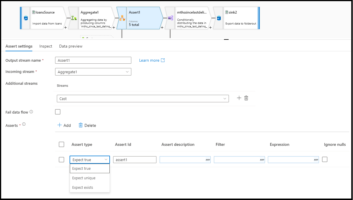 Configurazione dell'asserzione