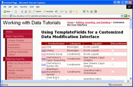 L'interfaccia Read-Only di GridView è completa