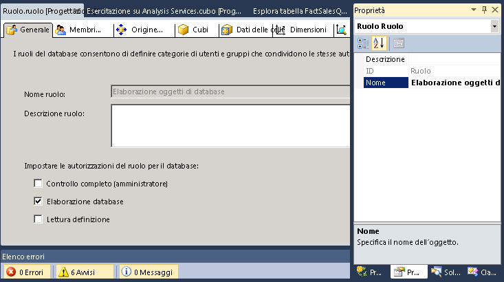 Progettazione ruoli
