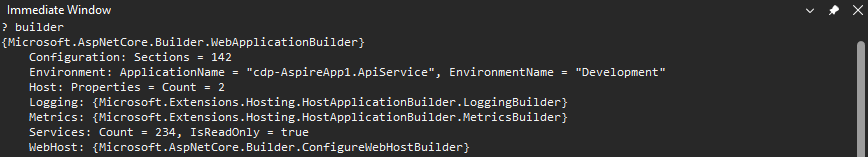 Screenshot che mostra come aprire la finestra Immediata in Visual Studio.