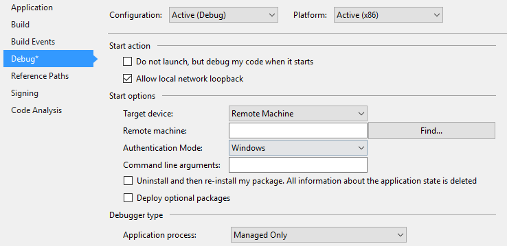 scheda Debug